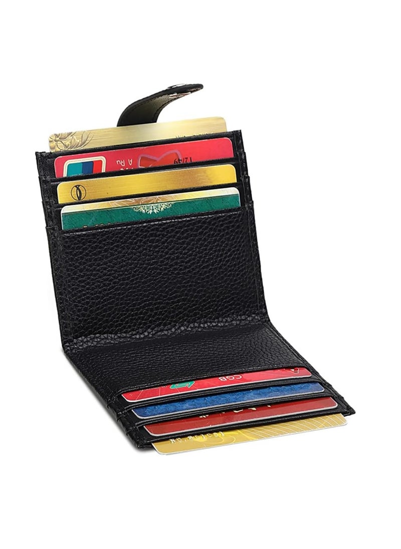 RAHALA Rahala Men's 4-sided Bifold Leather Cardholder (Black) - No:RA107  - Image 4