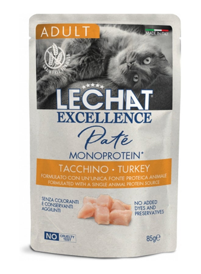 Monge LeChat Excellence Adult Cat Paté Monoprotein Turkey 28*85g