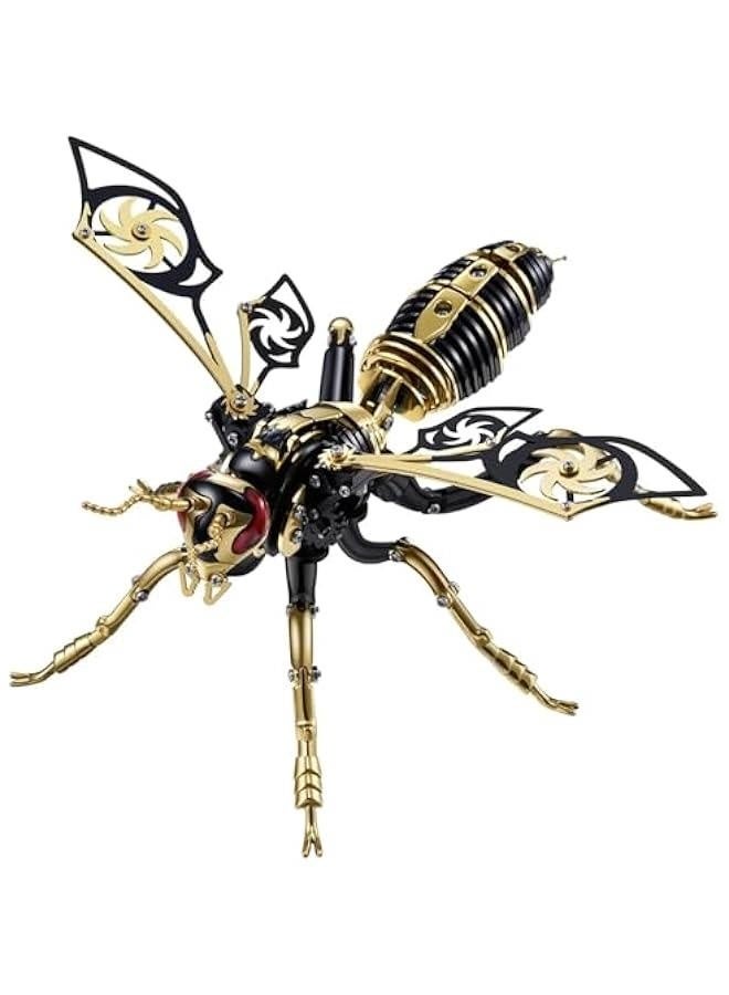 3D Metal Puzzles for Adults, Model Kits of Northern Giant Hornet, Mechanical Wasp Building Blocks, Difficult DIY Assembly, Men's Birthday Gifts (Blackgold) - Image 1