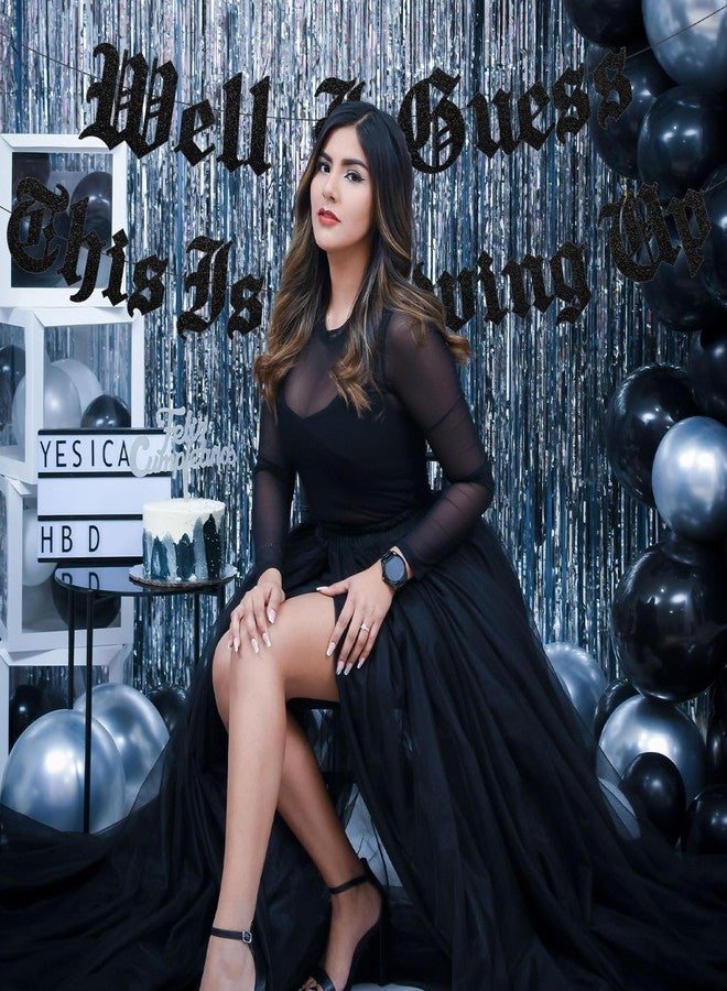 Merrystorm زينة حفلات أعياد الميلاد القوطية، زينة سوداء لامعة، لافتة "حسنًا، أعتقد أن هذا هو النضج" للبالغين والأطفال والنساء والرجال، للاحتفال بأعياد الميلاد 30/40/50، لوازم تزيين حفلات أعياد الميلاد، وداعًا لعشرينياتي، حفلة وداعًا لعشرينياتي - Image 5