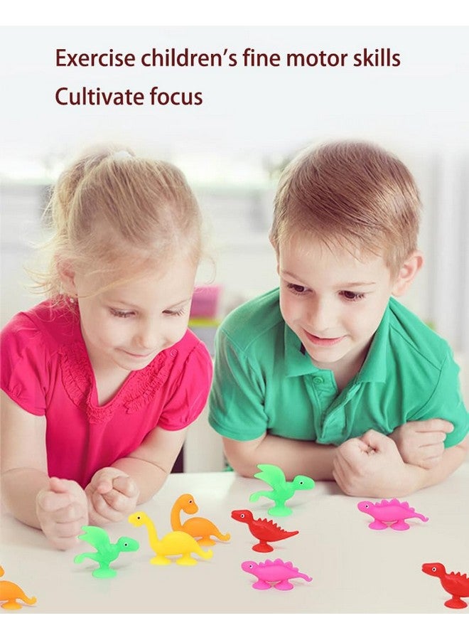 YUERFEILA 16 PCS Suction Cup Toys Bath Toys Party Favor for Kids ,Dinosaur Silicone Sucker Toys No Hole Bathtub Shower Toys Travel Toys Window Toys for Toddlers Boys Girls - Image 5
