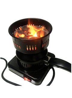 REFURA Electric Charcoal Starter, Fire Burner Stove - Porcelain Coating Removable Handle - For Boiler Bbq, Fire Entry And Coal Burner | Black | RE-8008  - Image 1