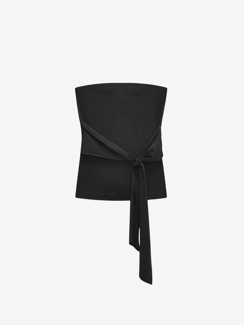 ديلفين DILVIN Slim Fit Strapless Bandeau Blouse