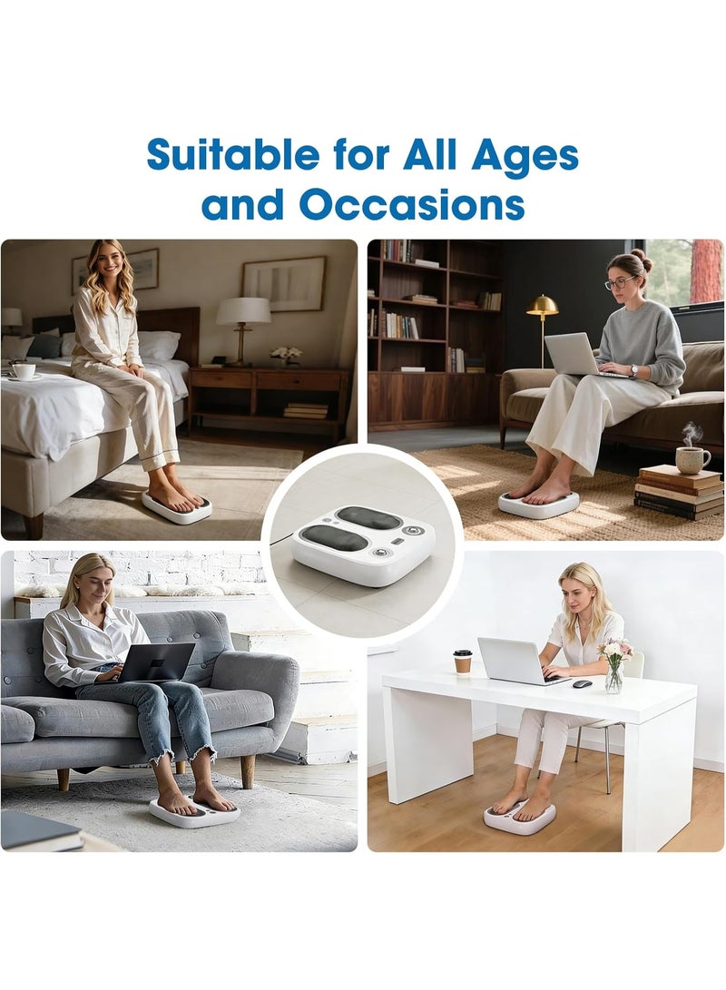 BlueFire Foot Massager Machine with Heat, Kneading & Vibration, 3 Massage Modes, 3 Intensity Levels, 2 Heat Levels, Full Sole Massage, 15-Min Auto Shut-Off, Washable Cover, USB Type-C Rechargeable Portable Foot Massager for Men & Women, Feet, Calves, Legs & Lower Back - Image 3