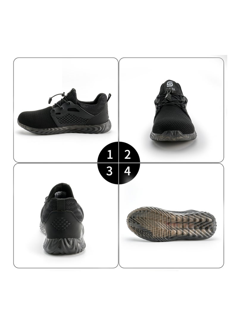 SLIMTA - SLIMTA Men Women Safety Shoes Non-Slip Steel Toe Cap Trainers Mesh Breathable Lightweight Comfortable Puncture Proof Industrial Shoes - Image 1