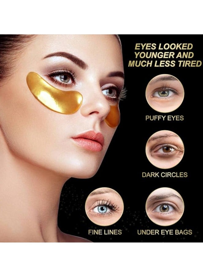 ORiTi Under Eye Mask,20 pairs 24K Collagen Eye Pads,Under Eye Patches Skincare for Anti Aging,Anti Wrinkle,Reducing Eye Puffiness,Dark Circles - Image 3