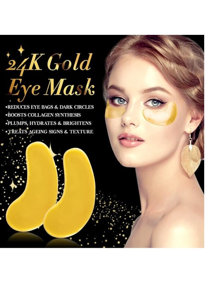 ORiTi Under Eye Mask,20 pairs 24K Collagen Eye Pads,Under Eye Patches Skincare for Anti Aging,Anti Wrinkle,Reducing Eye Puffiness,Dark Circles - Image 2