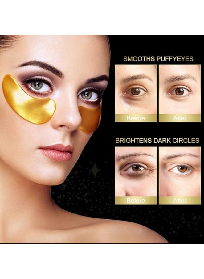 ORiTi Under Eye Mask,20 pairs 24K Collagen Eye Pads,Under Eye Patches Skincare for Anti Aging,Anti Wrinkle,Reducing Eye Puffiness,Dark Circles - Image 4