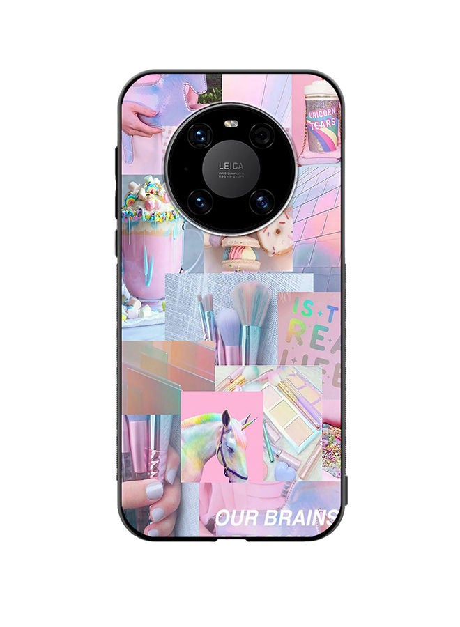 VR CREATIVE Protective Case Cover For Huawei Mate 40 Pink Design College Design Multicolour - Image 1