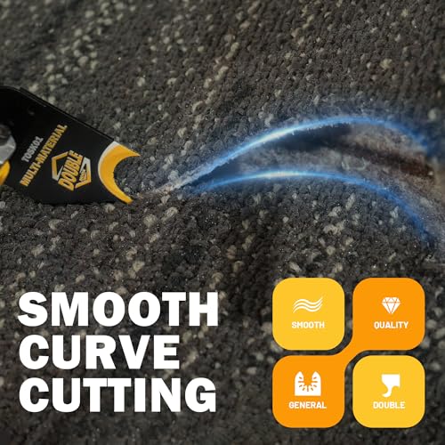 TOLESA Oscillating Multi Tool Hook Knife Blade, 5 PCS Multitool Saw Blades for Cutting Soft Materials Roofing Shingles, PVC Floor Carpet, Cardboard - Image 4
