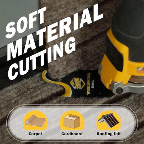 TOLESA Oscillating Multi Tool Hook Knife Blade, 5 PCS Multitool Saw Blades for Cutting Soft Materials Roofing Shingles, PVC Floor Carpet, Cardboard - Image 5