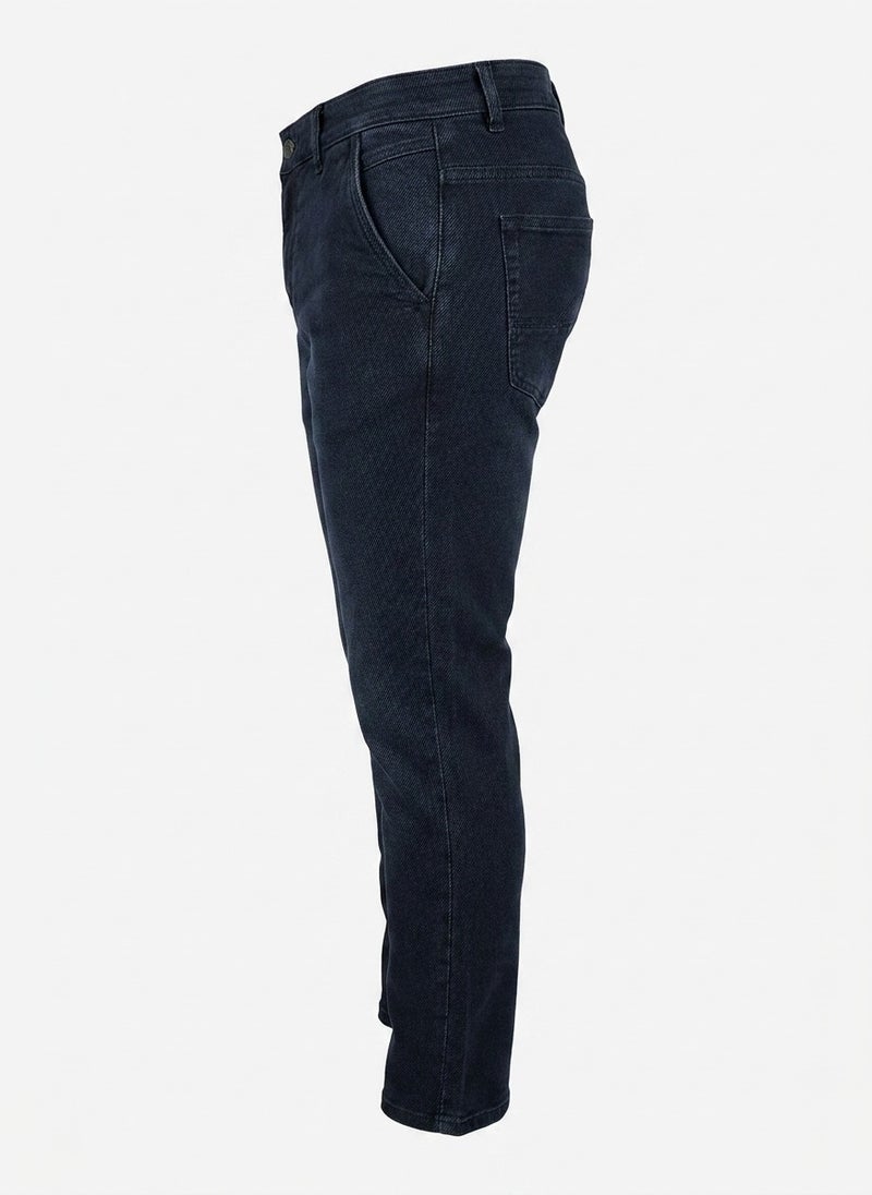 AUXOM Men's Slim Ankle Jeans - Blue Black - Image 3