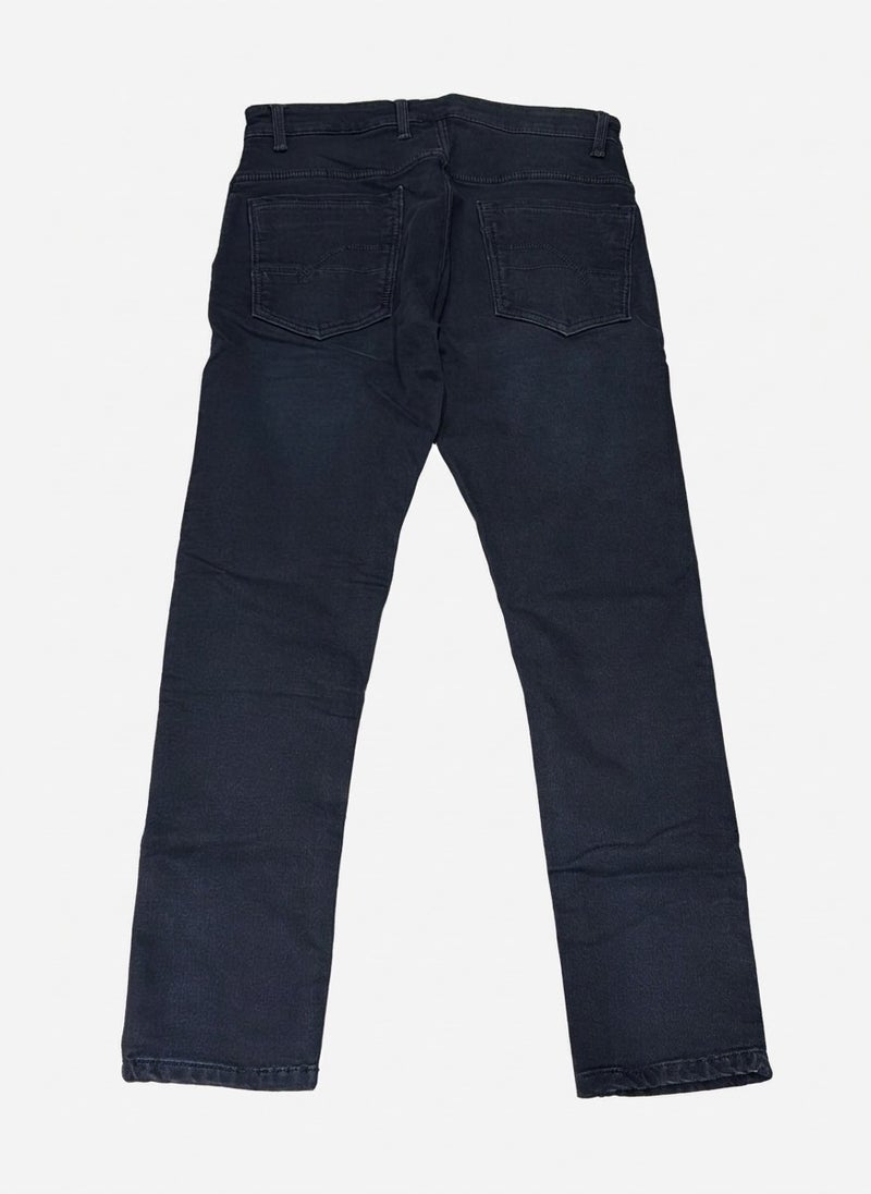AUXOM Men's Slim Ankle Jeans - Blue Black - Image 2