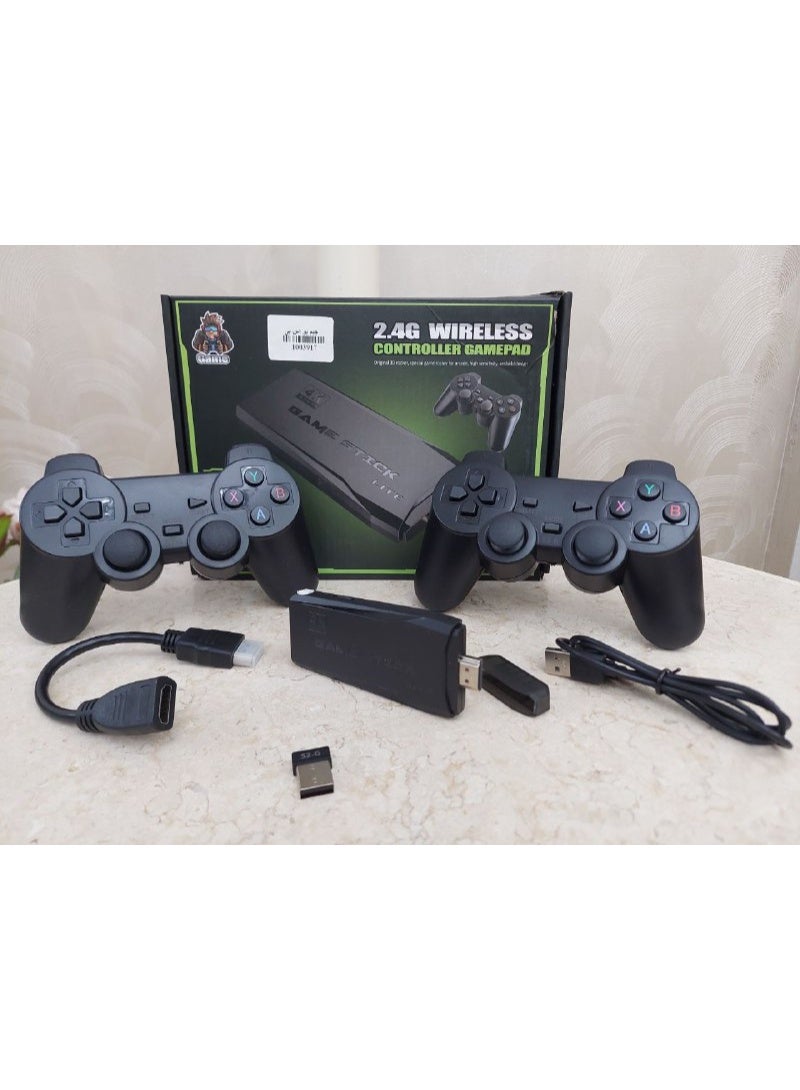 2.4G Wireless TV Game Stick with Dual Wireless Controllers – HDMI Plug & Play Retro Gaming Console