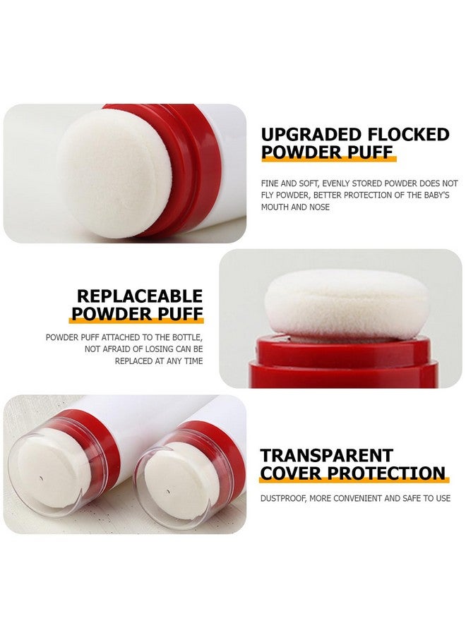 LNQ LUNIQI 2Pcs Empty Loose Powder Dispenser Bottle Portable Travel Powder Puff Case Baby Talcum Powder Puff Case Refillable Powder Bottle Jars for Home Outdoor Trip（Random Colour） - Image 3