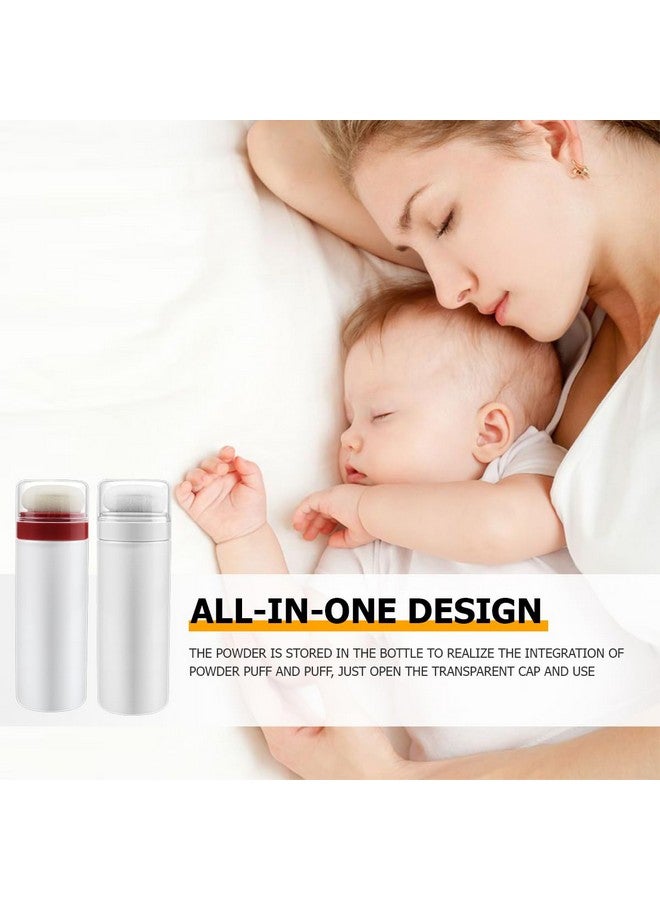 LNQ LUNIQI 2Pcs Empty Loose Powder Dispenser Bottle Portable Travel Powder Puff Case Baby Talcum Powder Puff Case Refillable Powder Bottle Jars for Home Outdoor Trip（Random Colour） - Image 5