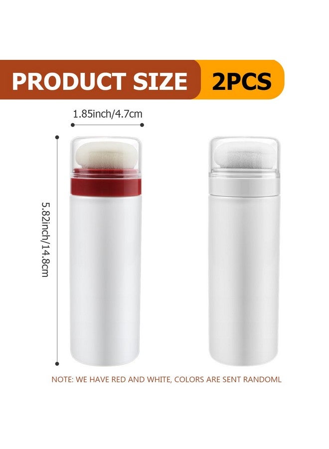 LNQ LUNIQI 2Pcs Empty Loose Powder Dispenser Bottle Portable Travel Powder Puff Case Baby Talcum Powder Puff Case Refillable Powder Bottle Jars for Home Outdoor Trip（Random Colour） - Image 2