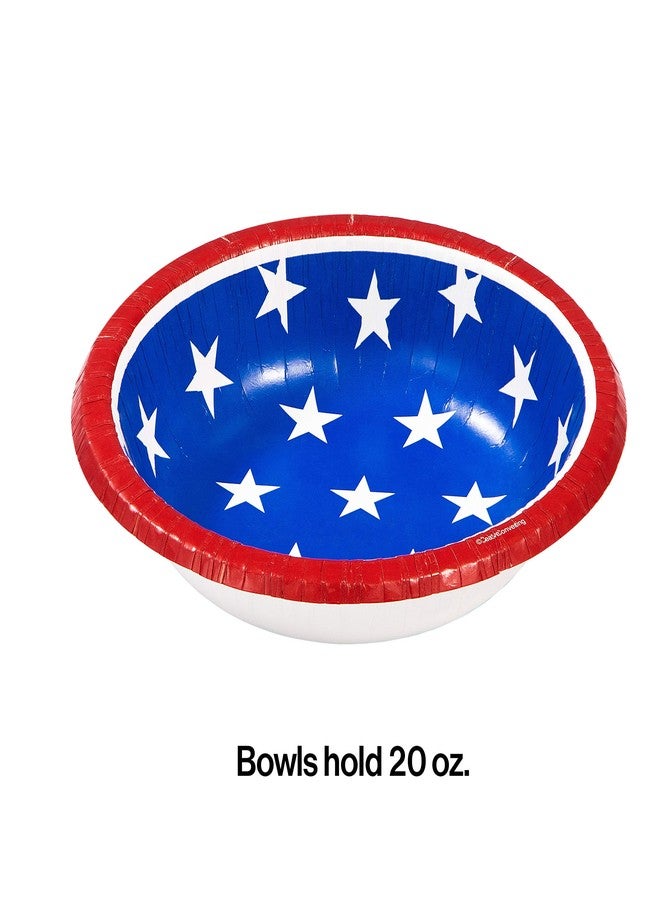 Creative Converting 319424 Stripes Paper Bowls, 20 oz. - Image 2