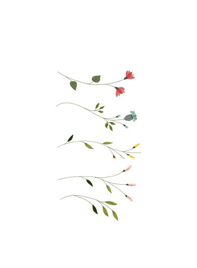 مجموعة ملصقات تاتو مؤقتة عصرية مضادة للماء مكونة من 5 قطع متعدد الألوان