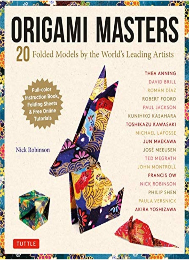 null - Origami Masters Kit 20 Folded Models By The Worlds Leading Artists Stepbystep Online Tutorials by Robinson Nick Paperback - Image 1