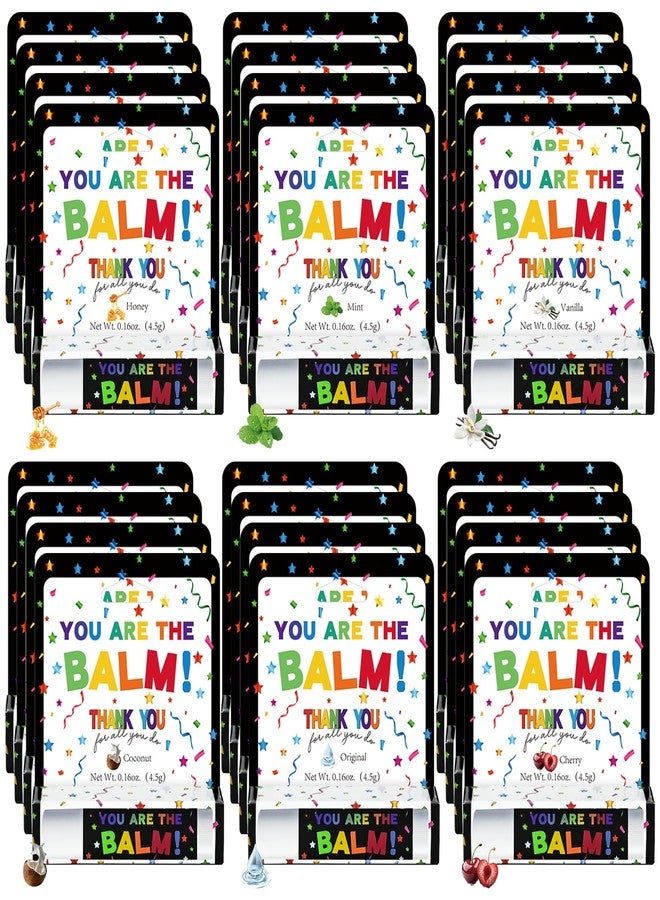 Kuabiz 24 Pcs Employee Appreciation Lip Balms Bulk Staff Appreciation Gifts Thank You Team End of Year Gifts You Are The Balm Bulk for Coworkers Teacher Worker Leaving Farewell Party Favor - Image 1