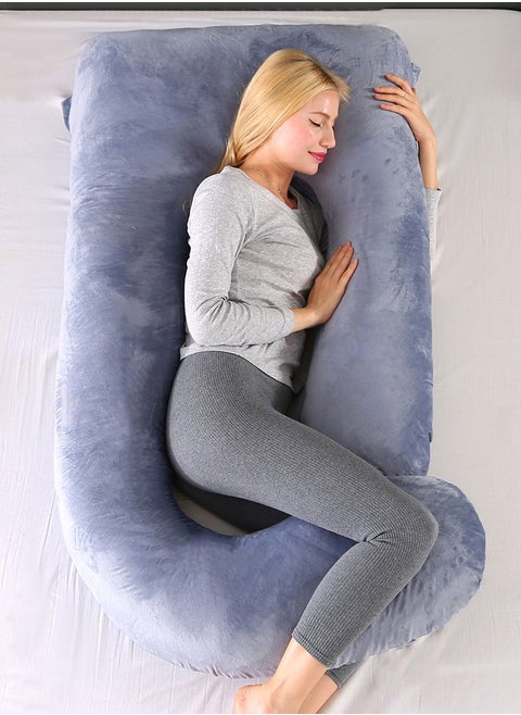 U Shaped Pregnancy Pillow, Cotton Full Body Pillow for Pregnant Women Sleeping Support, Comfortable