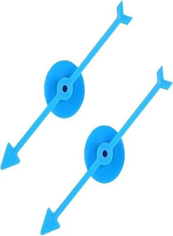 Kryoflare 2Pcs Spinner Game Set, Plastic Arrow Board Games with Suction Cup, School Party and Family Game Accessories 4 InchesSmall Lightweight Arrows (Blue) - Image 1