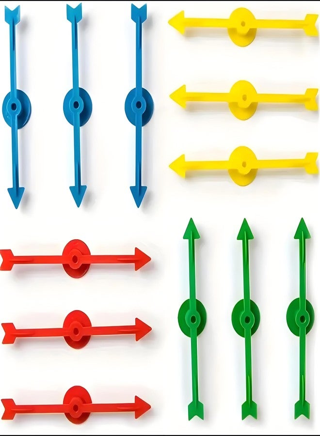 Kryoflare 2Pcs Spinner Game Set, Plastic Arrow Board Games with Suction Cup, School Party and Family Game Accessories 4 InchesSmall Lightweight Arrows (Blue) - Image 5