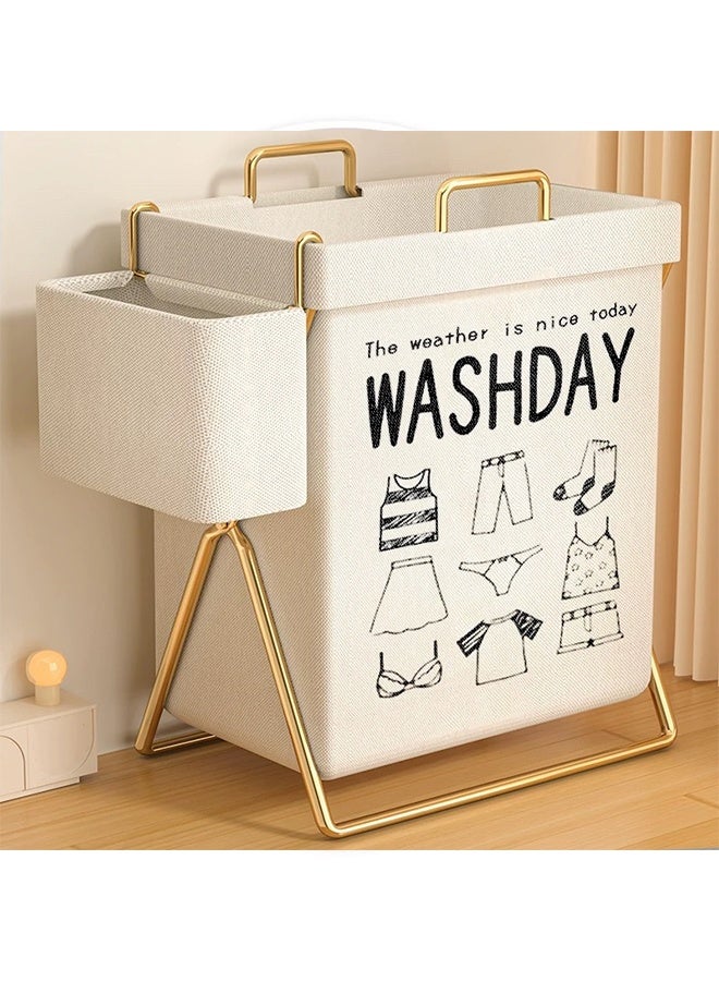 Monda Three-Piece Laundry Basket, Laundry Bag, Dirty Clothes Basket, Dirty Clothes Storage Basket, Dirty Clothes Basket, Household Foldable Clothes Storage Bucket Basket, High-Value Laundry Basket, Large Laundry Basket, 52-Liter Dirty Clothes Basket, Suitable for Bedrooms, Dormitories, And Families - Image 3