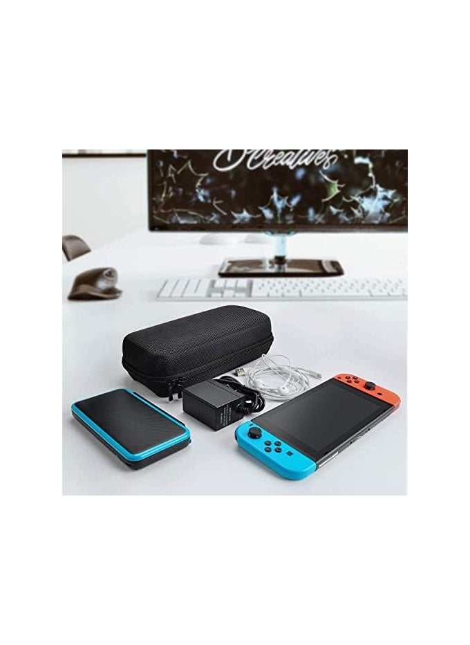 Switch Carrying Case Compatible with Nintendo Switch/Switch OLED - Fit AC Charger Adapter - with 20 Game Cartridges Hard Shell Travel Switch Pouch for Console & Accessories