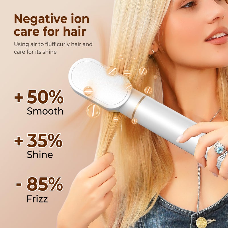 Yitrust 5 in 1 Blow Dryer Brush, Upgrade Hair Dryer Brush Air Curler Air Curling Wrap Styler, Detachable Hot Air Brush Negative Ion Curling Brush Iron, Hair Styling Tools for Drying Curling Straightening - Image 4