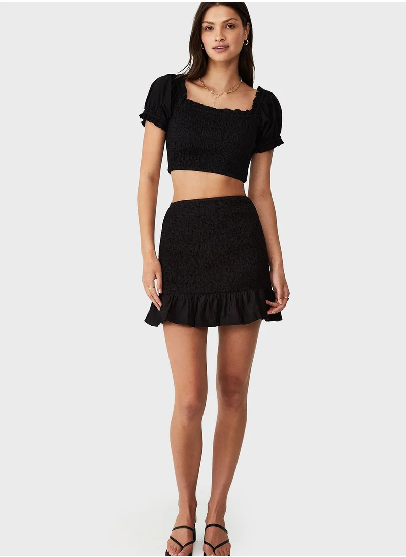 Cotton On Puff Shirred Top