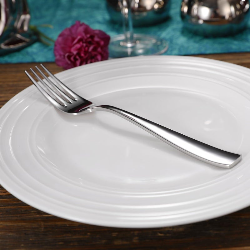 KEAWELL Premium Louis Table Utensils, 18/10 Stainless Steel, Squared Edge, Mirror Finish, Dishwasher Safe (Serving Forks, Set of 2) - Image 4
