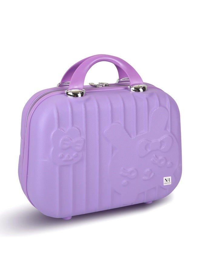 NFI essentials NFI essentials Hard Shell Vanity Cases for Women Travel Portable Carrying Cosmetic Case Suitcase Organizer Makeup Storage Box for Girls Toiletries Bag (Purple)  - Image 1