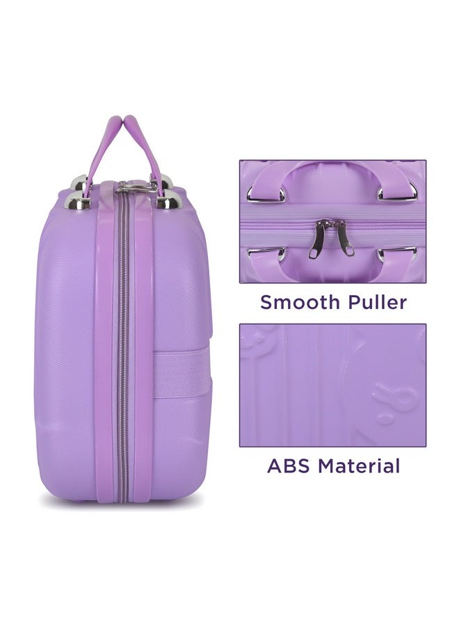 NFI essentials NFI essentials Hard Shell Vanity Cases for Women Travel Portable Carrying Cosmetic Case Suitcase Organizer Makeup Storage Box for Girls Toiletries Bag (Purple)  - Image 2