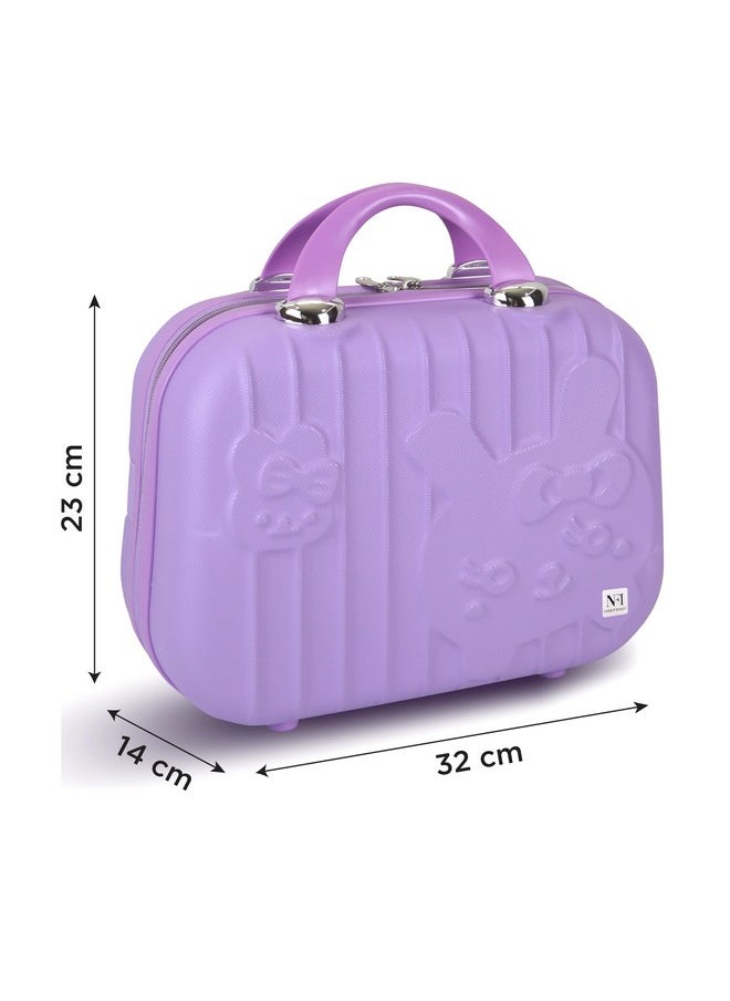 NFI essentials NFI essentials Hard Shell Vanity Cases for Women Travel Portable Carrying Cosmetic Case Suitcase Organizer Makeup Storage Box for Girls Toiletries Bag (Purple)  - Image 4