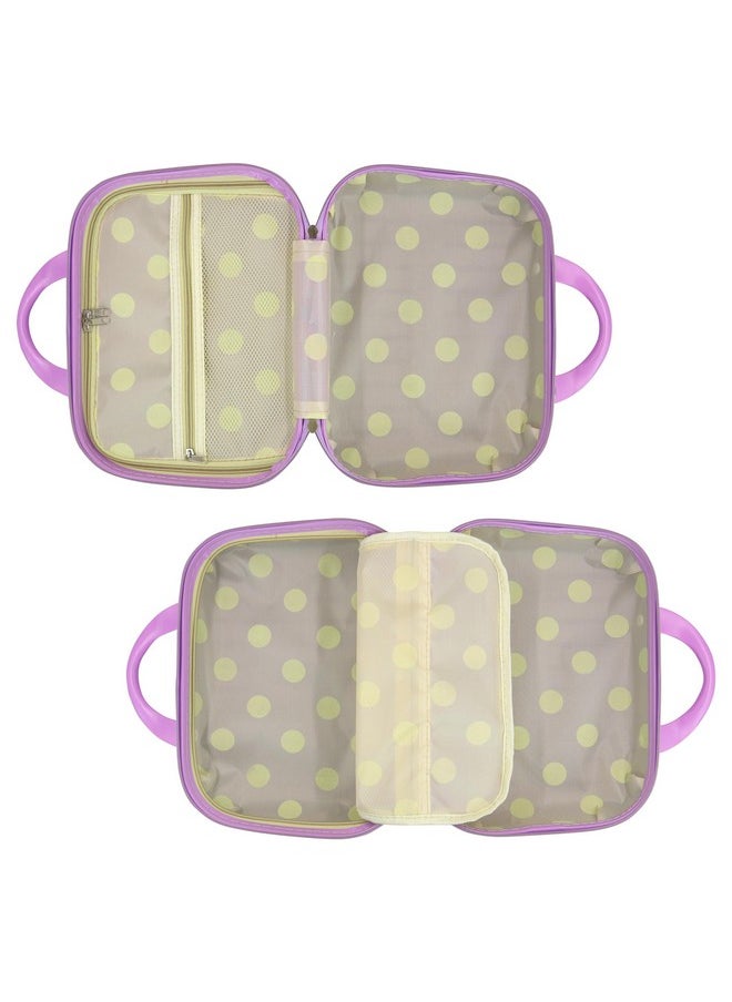 NFI essentials NFI essentials Hard Shell Vanity Cases for Women Travel Portable Carrying Cosmetic Case Suitcase Organizer Makeup Storage Box for Girls Toiletries Bag (Purple)  - Image 5