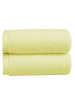 MAXQON Pack Of 2 - Beach Towel - 100% Cotton 600 GSM Over Sized (90x180cm), Highly Absorbent Bath Sheet For Pool, Beach, Fitness, Sports, Yoga, Color-Cream  - Image 1
