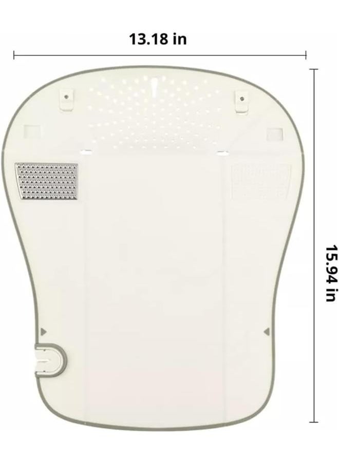 Eoptify Multifunctional Foldable Cutting Board with Knife Sharpener, Grinder, Drainer, and Built-In Grater. BPA-Free Plastic Chopping and Charcuterie Board for the Kitchen.  - Image 3
