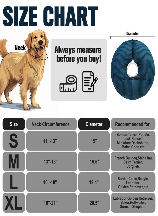 BINGPET Inflatable Dog Cone Collar Alternative After Surgery,Soft Recovery Cone for Dogs to Stop Licking,Protective Neck Donut E Collar Adjustable for Small Medium Large Dogs & Cats(Navy Blue,XL) - Image 5