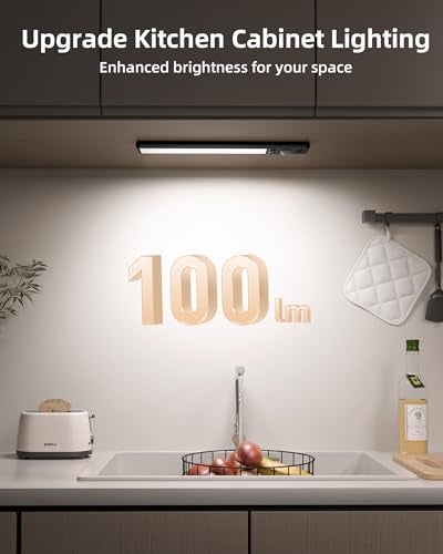 EZVALO 8" Under Cabinet Lighting, 1600mAh USB-C Rechargeable Motion Sensor Light, 3 Color Temps, 3-Level Dimmable Magnetic Wireless Closet Lights for Kitchen, Pantry, Stairs (2 Pack) - Image 3