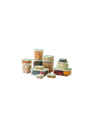 17 Pack Plastic Food Storage Containers with Lids Free Stackable Transparent Reusable Airtight Kitchen Storage Box for Coarse Cereals and Grains - pzsku/Z6D23CFACA6A843CDE93CZ/45/_/1680345077/53fe9bbe-f20e-4541-96de-9061baf4080d