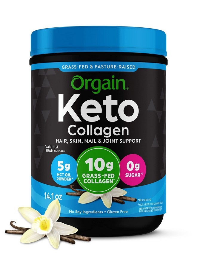 Orgain مسحوق بروتين الكولاجين كيتو مع زيت MCT بنكهة الفانيليا مناسب للباليو من كولاجين ببتيد هيدروليزيد من نوع I و III خالي من الألبان خالي من الجلوتين خالي من الصويا 0.88 رطل (قد يختلف التعبئة) - Image 2