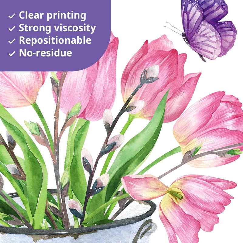 DECOWALL DS98055 Flower Pots Wall Decals Wall Stickers Bedroom Living Decor Art Plants Removable murals Peel Stick Green Nursery Home DIY Leaves Kids Leaf Potted Vinyl Classroom Decoration Garden - Image 5