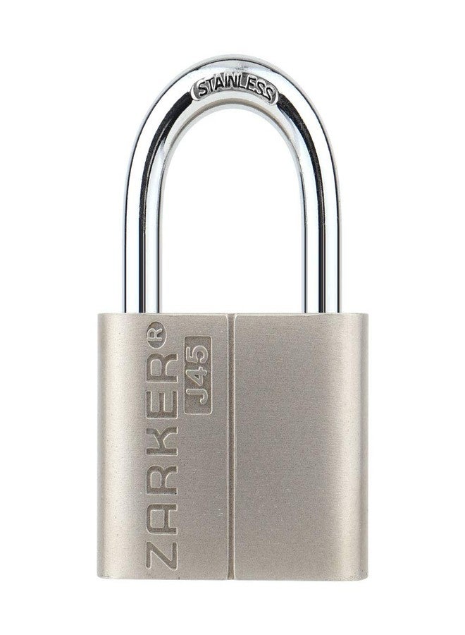 Zarker J45 keyed Padlock, Heavy Duty Stainless Steel Shackle Lock, Waterproof and Rustproof Storage, Warehouses, Garage, Outdoors, 1-Pack - Image 2