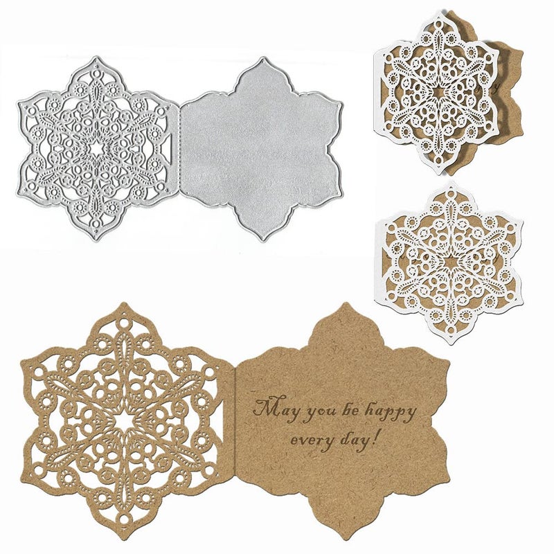 Hying Spring Flower Card Dies for Crafting Round Card Cutting Die for Scrapbooking Wedding Invitations