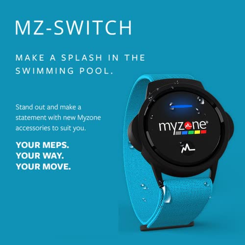 MYZONE MZ-Switch Replacement Arm & Wrist Straps - Aqua - Vibrant, Adjustable & Comfortable Replacement Fitness Band for the MZ-Switch - Image 3