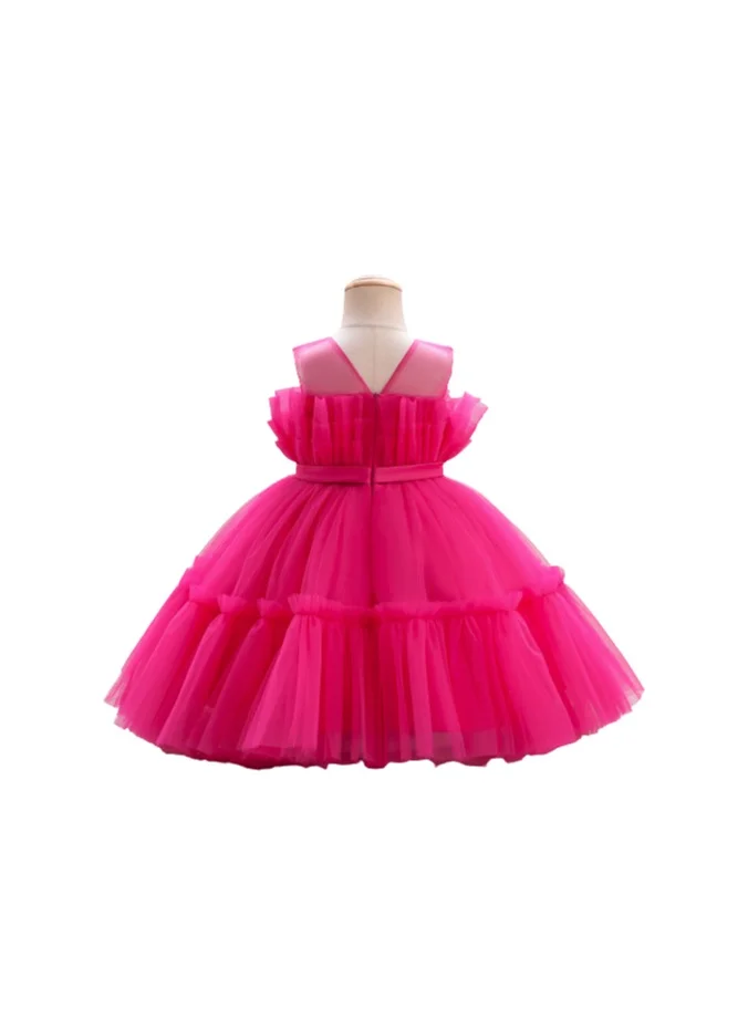 D'Daniela Tulle Ruffle Dress