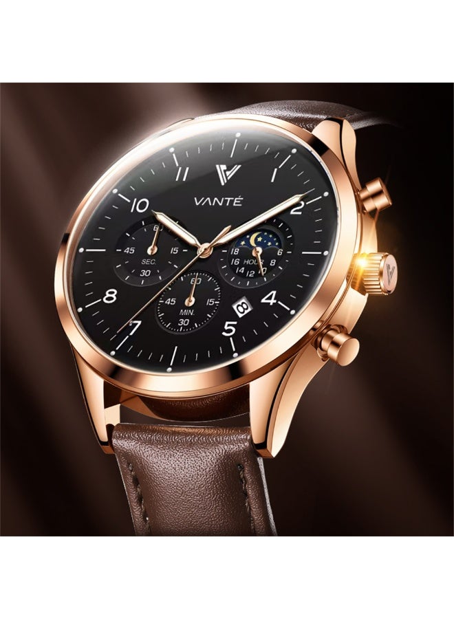 VOGUE VENUE VANTE Series Elegant Men's Chronograph Watch with Moon Phase by VOGUE VENUE-VNT011 - Image 3