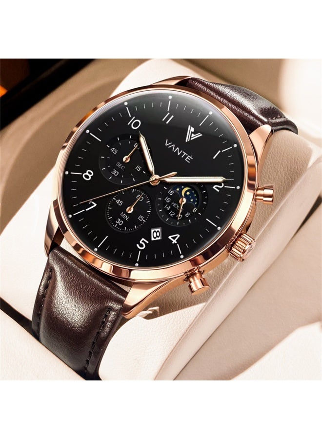 VOGUE VENUE VANTE Series Elegant Men's Chronograph Watch with Moon Phase by VOGUE VENUE-VNT011 - Image 4